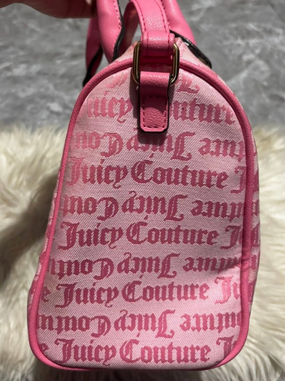 Juicy Couture Pink Embossed Logo Satchel - Excellent Condition - Picture 5 of 5